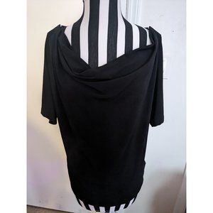 MICHAEL Michael Kors Black Drapeneck Blouse